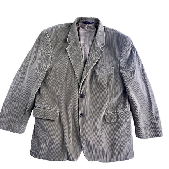 Stafford Other - Stafford Corduroy Blazer Jacket Mens Size 44S Tan Beige 2 Button Sport Coat VTG